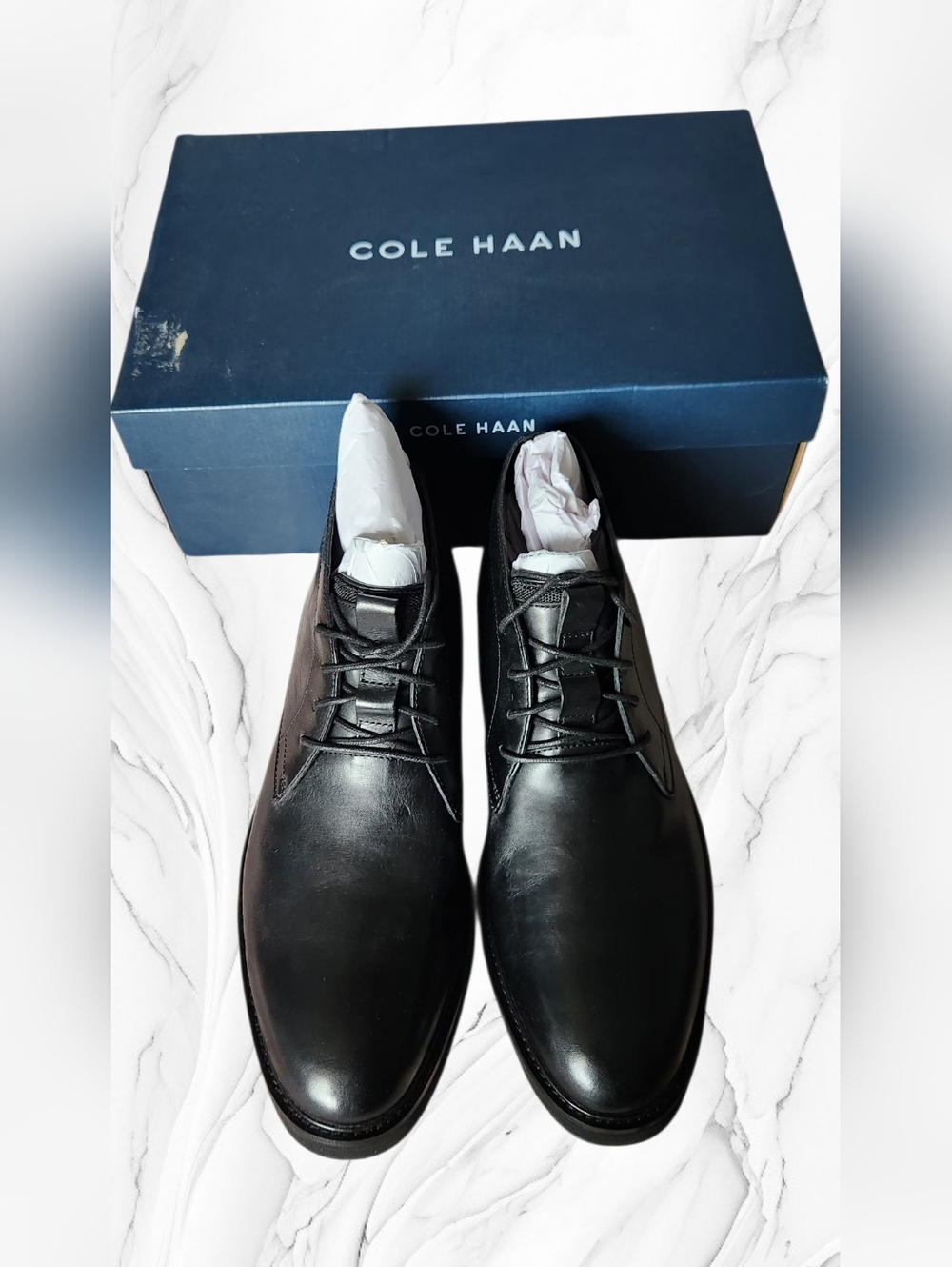 NWT Cole Haan Men's Black Chukka Boots. Size 12 M. NIB.